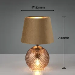 Luminaires Reality Lampe de table Reality Jonna Ambre, 2 lumières