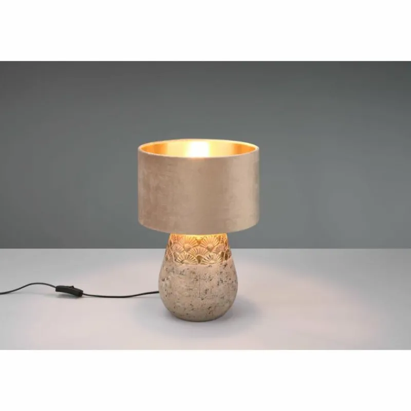 Lampes En Tissu-Luminaires Reality Lampe de table Reality Kiran Gris, 1 lumière