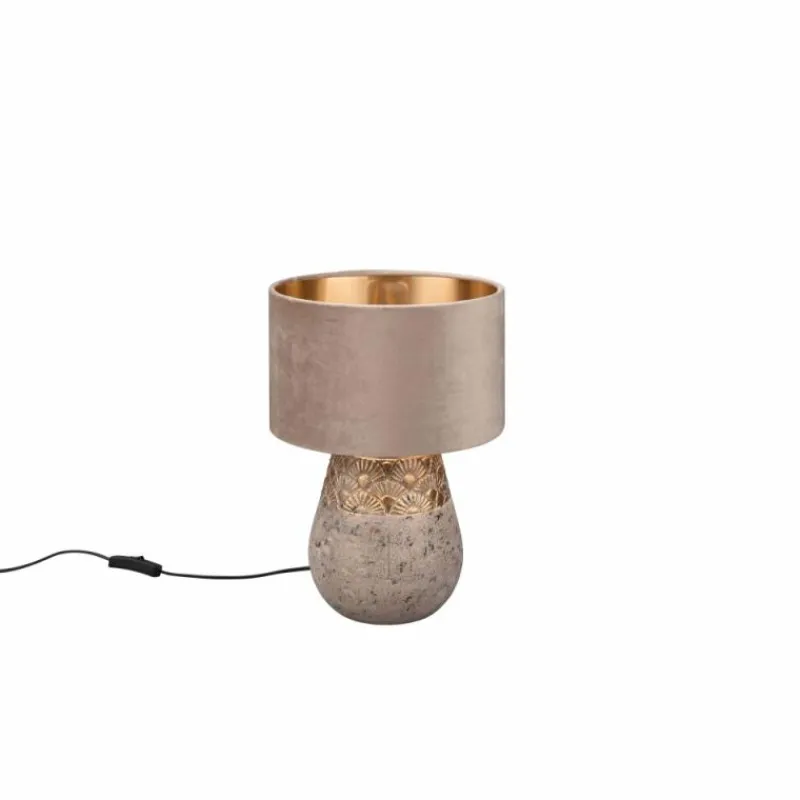 Lampes En Tissu-Luminaires Reality Lampe de table Reality Kiran Gris, 1 lumière