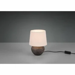Lampes En Tissu-Luminaires Reality Lampe de table Reality Lou LED Brun, 1 lumière