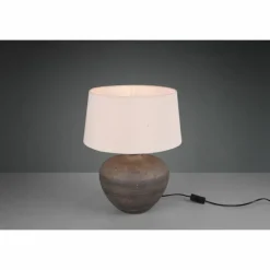 Lampes En Tissu-Luminaires Reality Lampe de table Reality Lou LED Brun, 1 lumière