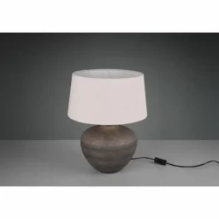 Lampes En Tissu-Luminaires Reality Lampe de table Reality Lou LED Brun, 1 lumière