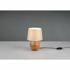 Lampes En Tissu-Luminaires Reality Lampe de table Reality LUXOR Couleur bois, 1 lumière