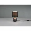 Lampes En Tissu-Luminaires Reality Lampe de table Reality Malu Brun foncé, Nickel mat, 1 lumière