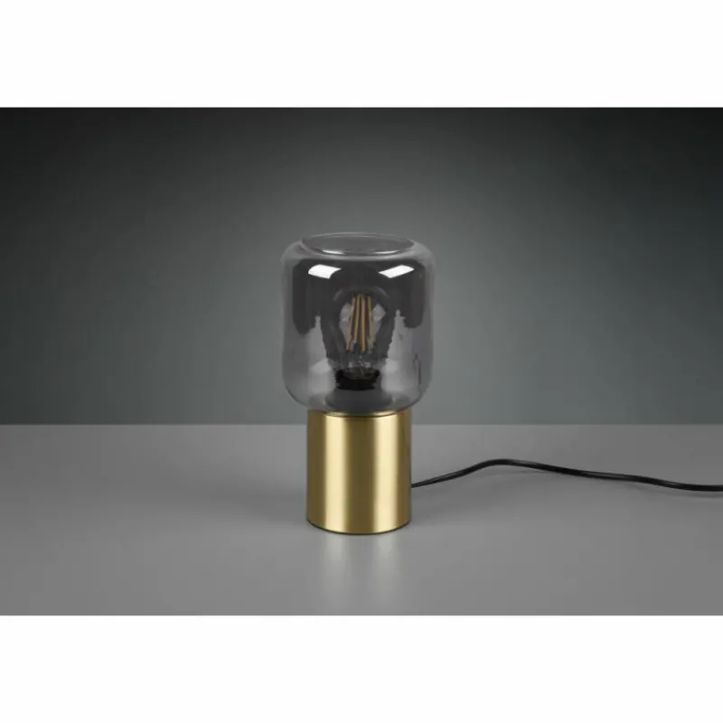 Suspension Verre Fumé-Luminaires Reality Lampe de table Reality Nico LED Laiton, 1 lumière