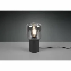 Suspension Verre Fumé-Luminaires Reality Lampe de table Reality Nico LED Noir, 1 lumière