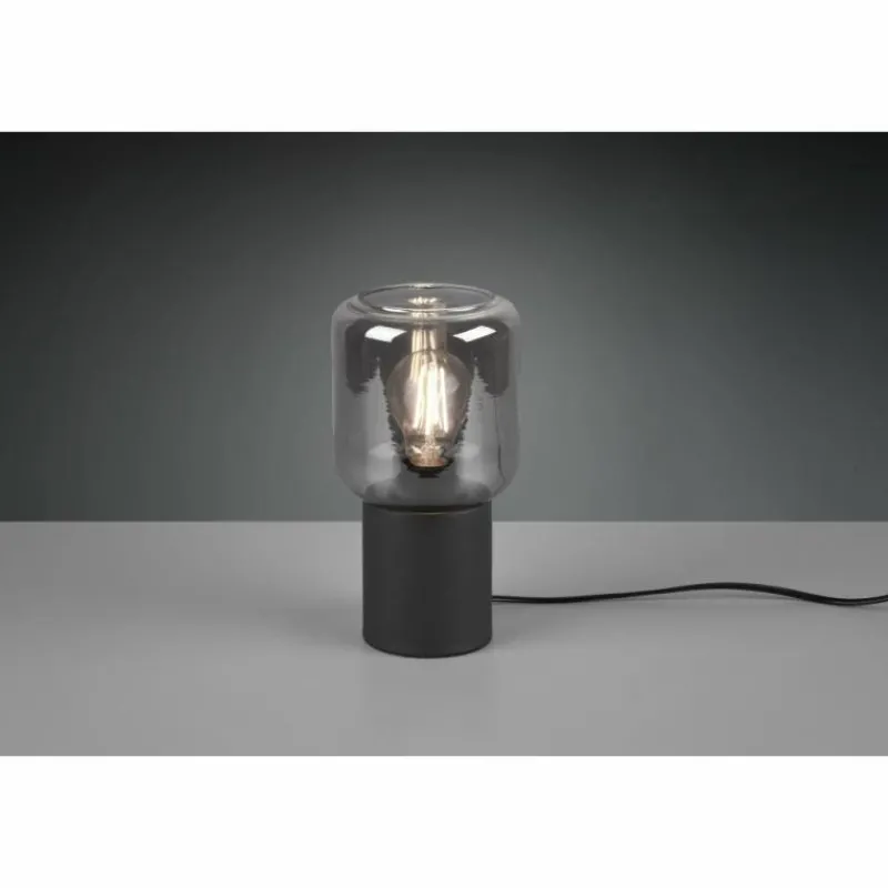 Suspension Verre Fumé-Luminaires Reality Lampe de table Reality Nico LED Noir, 1 lumière