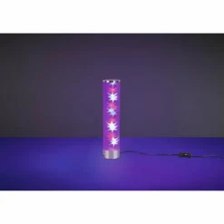 Luminaires Reality Lampe de table Reality Rico LED Chrome, 1 lumière, Télécommandes, Changeur de couleurs* Lampes À Poser