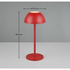 Luminaires Reality Lampe de table Reality RICARDO LED Rouge, 1 lumière