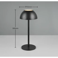 Luminaires Reality Lampe de table Reality RICARDO LED Noir, 1 lumière