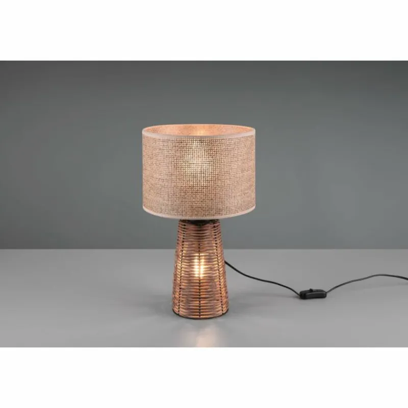Style Boho-Chic-Luminaires Reality Lampe de table Reality Straw Brun, 2 lumières