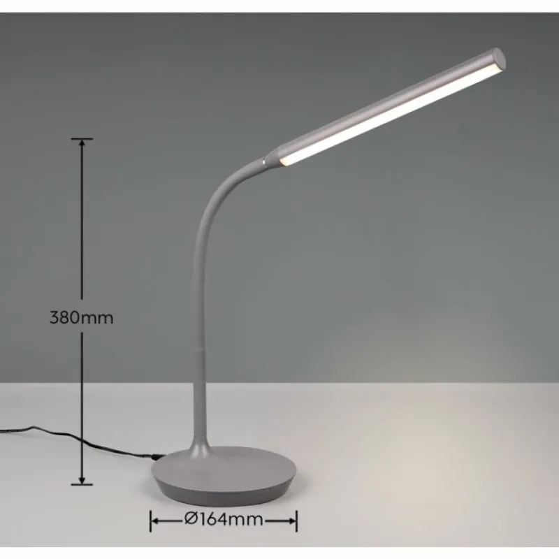 Luminaires Reality Lampe de table Reality TORO LED Gris, 1 lumière* Éclairage Led