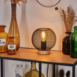 Lampes Vintages & Rétros-hofstein Lampe de table Reiden Écru, Noir, 1 lumière