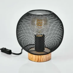 Lampes Vintages & Rétros-hofstein Lampe de table Reiden Écru, Noir, 1 lumière