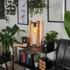 Luminaires Scandinaves-hofstein Lampe de table Sande Écru, Noir, 1 lumière