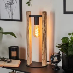 Luminaires Scandinaves-hofstein Lampe de table Sande Écru, Noir, 1 lumière