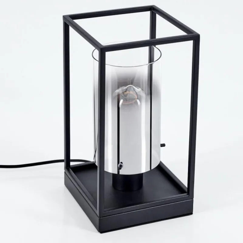 Suspension Verre Fumé-hofstein Lampe de table Sarniguet Noir, 1 lumière