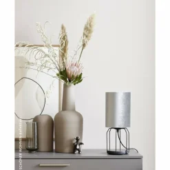 Lampes En Tissu-SCHÖNER WOHNEN-Kollektion Lampe de table GRACE Noir, 1 lumière