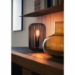 Lampes Industrielles-SCHÖNER WOHNEN-Kollektion Lampe de table Cage Noir, 1 lumière