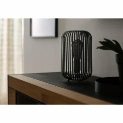 Lampes Industrielles-SCHÖNER WOHNEN-Kollektion Lampe de table Cage Noir, 1 lumière