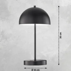 SCHÖNER WOHNEN-Kollektion Lampe de table Kia LED Noir, 1 lumière* Éclairage Led