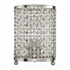 Luminaires Orientaux-Luminaires Searchlight Lampe de table Searchlight Orond Chrome, 1 lumière