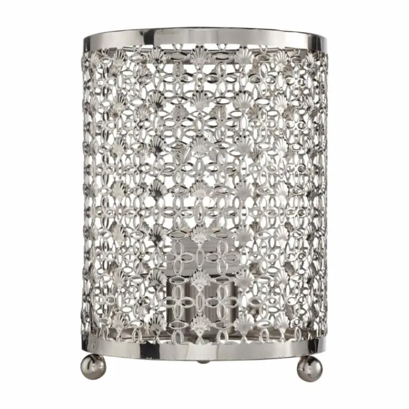 Luminaires Orientaux-Luminaires Searchlight Lampe de table Searchlight Orond Chrome, 1 lumière