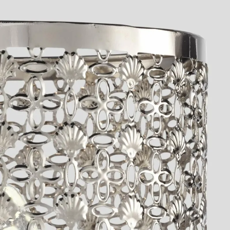 Luminaires Orientaux-Luminaires Searchlight Lampe de table Searchlight Orond Chrome, 1 lumière