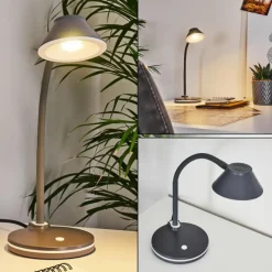 hofstein Lampe de table Shreveport LED Anthracite, Blanc, 1 lumière