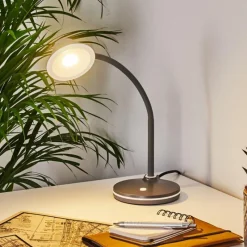 hofstein Lampe de table Shreveport LED Anthracite, Blanc, 1 lumière
