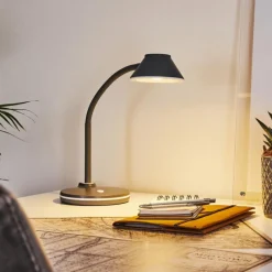 hofstein Lampe de table Shreveport LED Anthracite, Blanc, 1 lumière