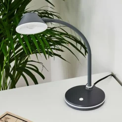 hofstein Lampe de table Shreveport LED Anthracite, Blanc, 1 lumière