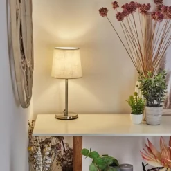 Lampes En Tissu-hofstein Lampe de table Sikala Nickel mat, 1 lumière
