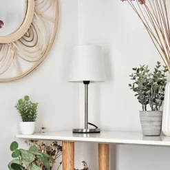 Lampes En Tissu-hofstein Lampe de table Sikala Nickel mat, 1 lumière