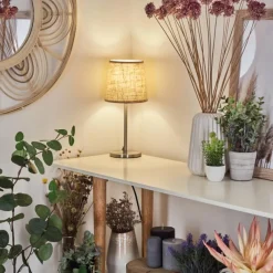 Lampes En Tissu-hofstein Lampe de table Sikala Nickel mat, 1 lumière