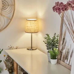 Lampes En Tissu-hofstein Lampe de table Sikala Nickel mat, 1 lumière