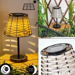 hofstein Lampe de table solaire Chillaiza LED Noir, 1 lumière