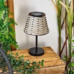 hofstein Lampe de table solaire Chillaiza LED Noir, 1 lumière