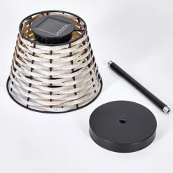 hofstein Lampe de table solaire Chillaiza LED Noir, 1 lumière