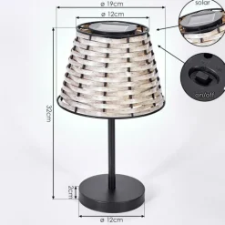 hofstein Lampe de table solaire Chillaiza LED Noir, 1 lumière