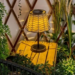 hofstein Lampe de table solaire Chillaiza LED Noir, 1 lumière