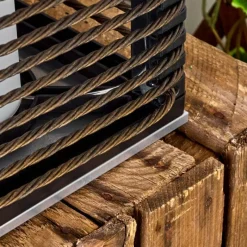 Luminaires Orientaux-hofstein Lampe de table solaire Emboque LED Brun, Écru, Nickel mat, Noir, 1 lumière