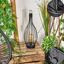 Lampes Vintages & Rétros-hofstein Lampe de table solaire Quillagua LED Noir, 1 lumière