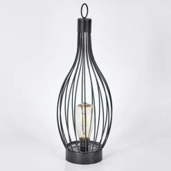 Lampes Vintages & Rétros-hofstein Lampe de table solaire Quillagua LED Noir, 1 lumière