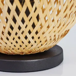 Style Boho-Chic-hofstein Lampe de table Solera Noir, 1 lumière