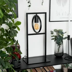 Lampes Industrielles-hofstein Lampe de table Srelau Noir, 1 lumière