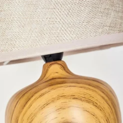 Lampes En Tissu-hofstein Lampe de table Stampa Brun, Couleur bois, 1 lumière