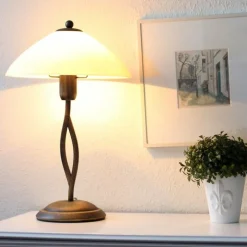 Luminaires Steinhauer Lampe de table Steinhauer CAPRI Bronze, 1 lumière