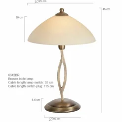 Luminaires Steinhauer Lampe de table Steinhauer CAPRI Bronze, 1 lumière