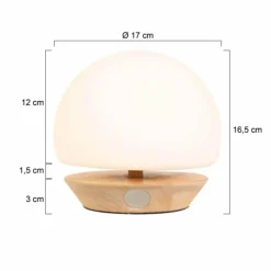 Luminaires Rustiques-Luminaires Steinhauer Lampe de table Steinhauer Ancilla LED Bois clair, 1 lumière